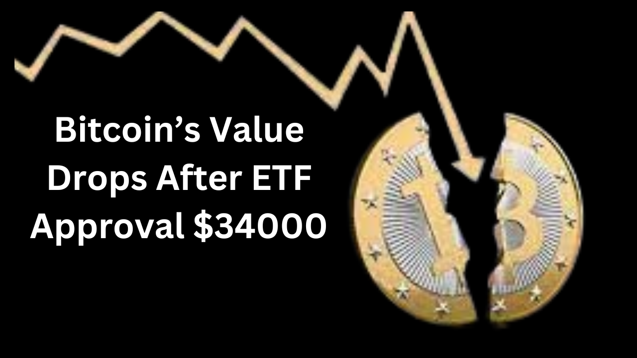 Bitcoin’s Value Drops After ETF Approval $34000